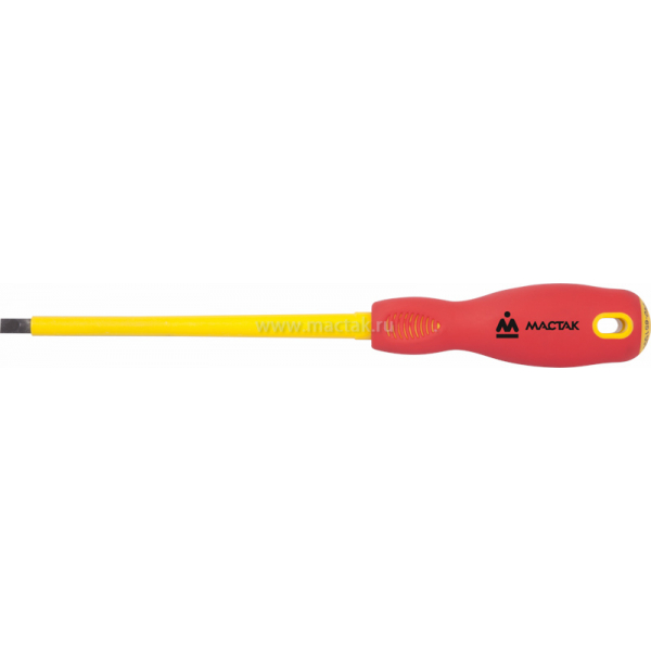 Отвертка шлицевая Slotted 6.5х150 мм, диэлектрическая МАСТАК 040-65150E