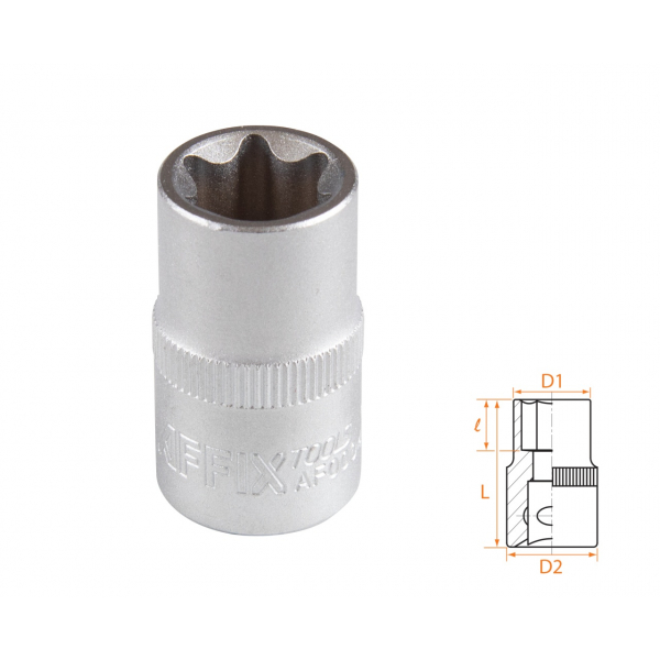 Головка торцевая TORX Е-стандарт 1/2", E18 AFFIX AF00043018