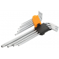 Набор Г-образных Torx, T10H-T50H, длинные, с отверстием, 9 предметов TOLSEN TT20057