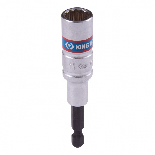 Головка для шуруповерта двенадцатигранная 1/4", 11 мм, L = 80 мм KING TONY 76B811M